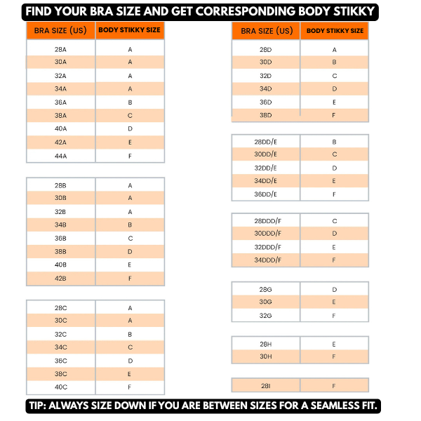 Body Stikky Inserts - Instant Lift & Boost, Washable & Reusable